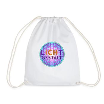 Fleur de vie | Fleur de vie | FORMULAIRE DE - Sac de sport léger - blanc - Devant