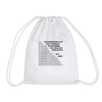 Grands nombres - Sac de sport léger - blanc - Devant