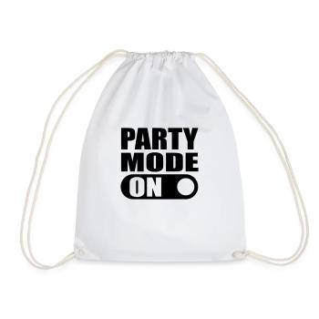 party mode on - Turnbeutel - Weiß - Vorne