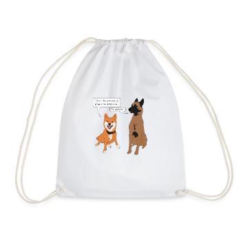 blague belge - Sac de sport léger - blanc - Devant