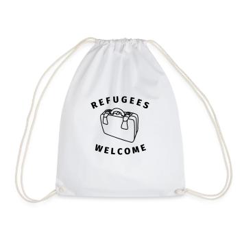 refugees welcome - Turnbeutel - Weiß - Vorne