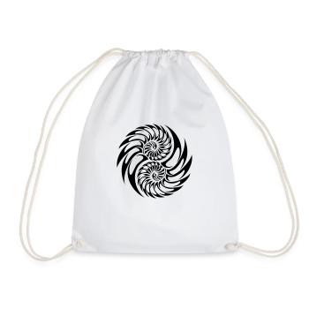 yin yang tribal - Sac de sport léger - blanc - Devant