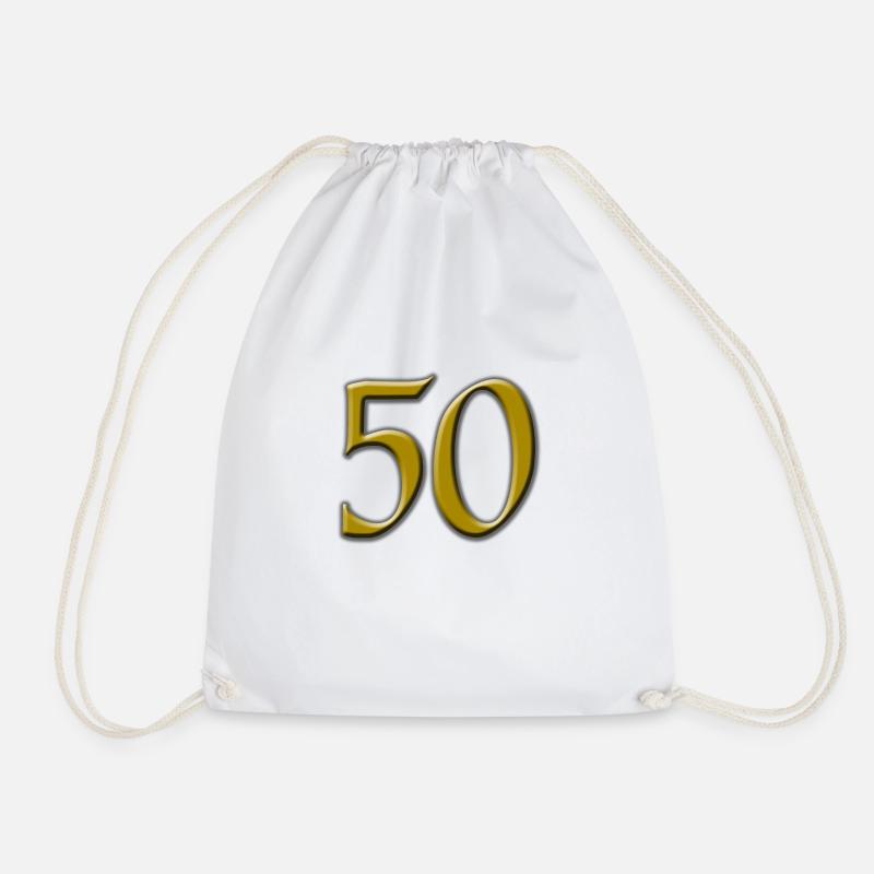 gold 50 - Turnbeutel - Weiß