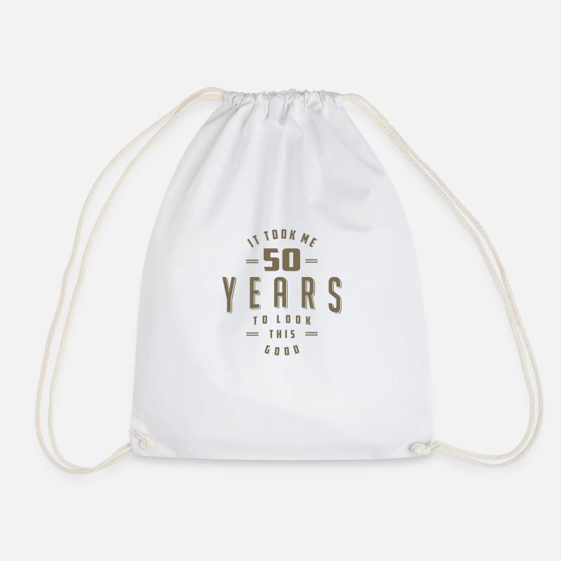 Funny 50th Birthday Tees - Drawstring Bag - white