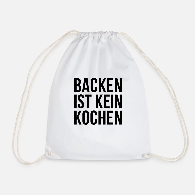 BACKEN IST KEIN KOCHEN - Turnbeutel - Weiß