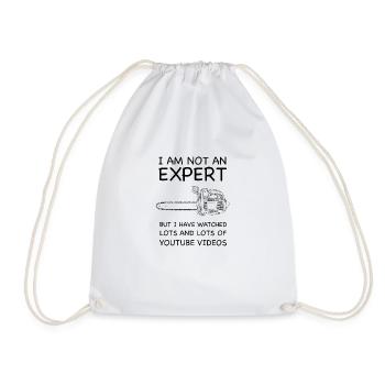 Chainsaw expert - Drawstring Bag - white - Front