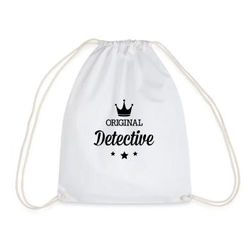 Original drei Sterne Deluxe Detektiv - Turnbeutel - Weiß - Vorne