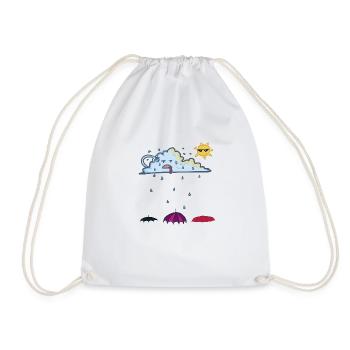 Pluie - Sac de sport léger - blanc - Devant