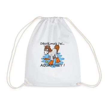 désolé mais j'ai aqua poney! - Sac de sport léger - blanc - Devant