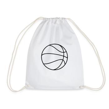 ballon de basket,rond,formes,jeux - Sac de sport léger - blanc - Devant