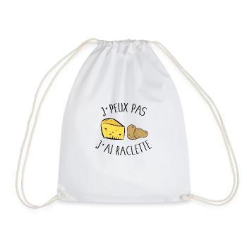 Je peux pas j'ai raclette - Sac de sport léger - blanc - Devant