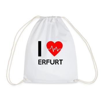 I Love Erfurt - I Love Erfurt - Drawstring Bag - white - Front