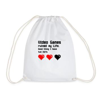 video Games - Drawstring Bag - white - Front