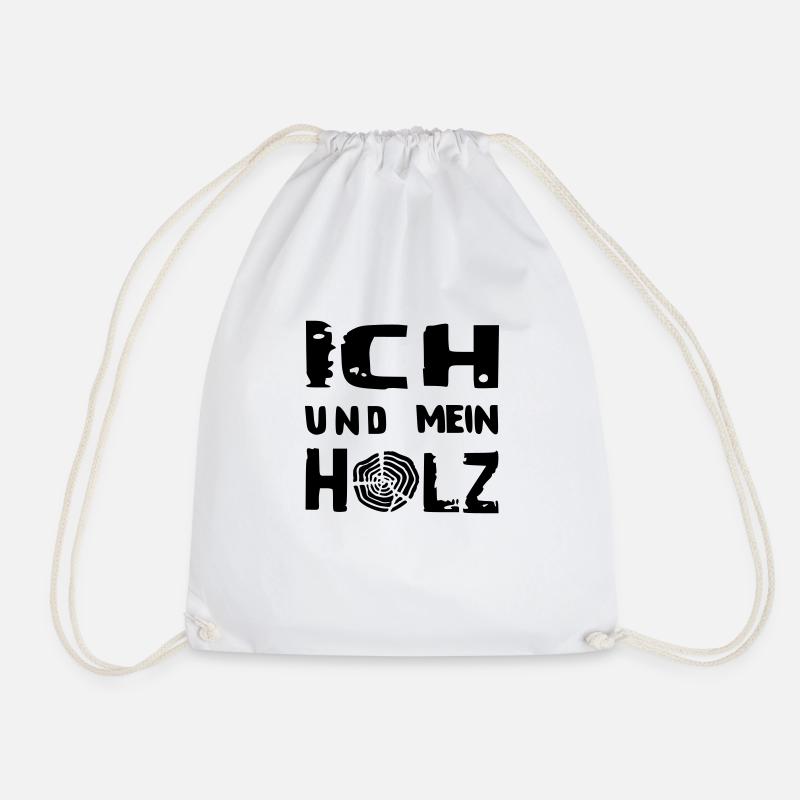 ich und mein - HOLZ - Turnbeutel - Weiß