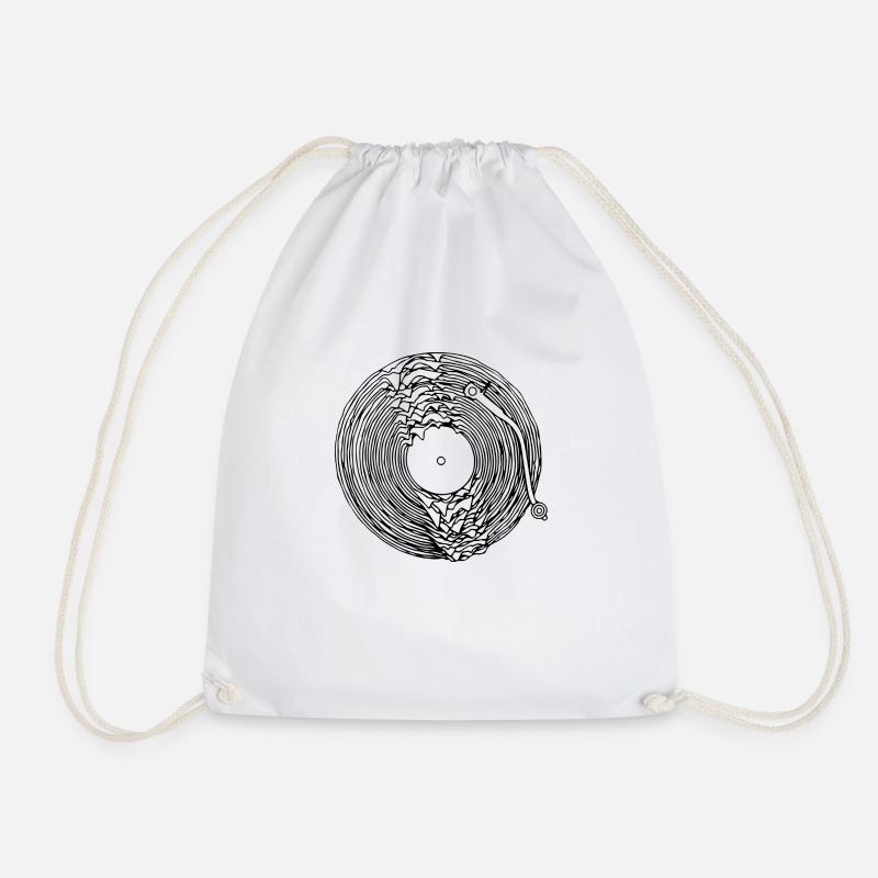 Official Dj vinily 45 - Drawstring Bag - white