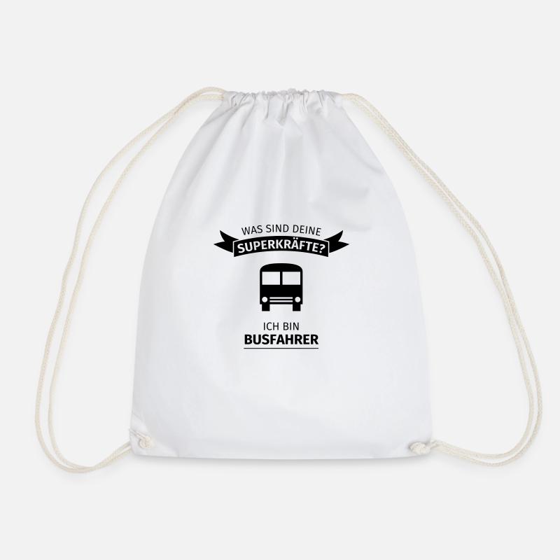 Busfahrer - Was sind deine Superkräfte - Turnbeutel - Weiß