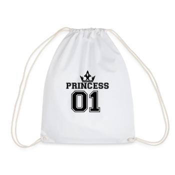Princess 01 Tochter Familie Kind Baby Geschenk - Turnbeutel - Weiß - Vorne