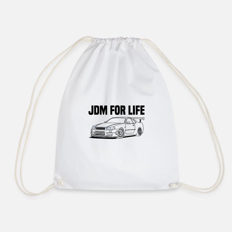 JDM for Life - Turnbeutel - Weiß