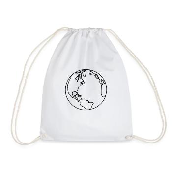 planet_erde_1c - Drawstring Bag - white - Front