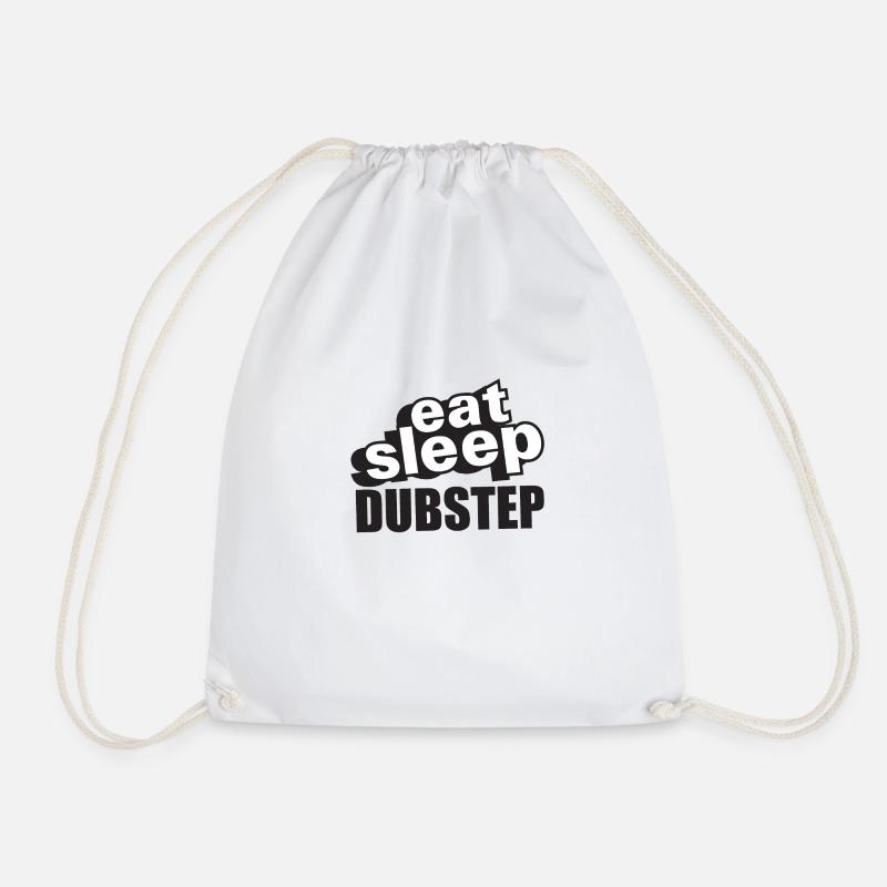 Eat Sleep Dubstep - Drawstring Bag - white