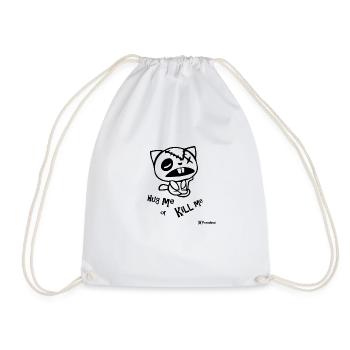 Happy tree friends "Hug me or kill me" - Dark cat' - Sac de sport léger - blanc - Devant