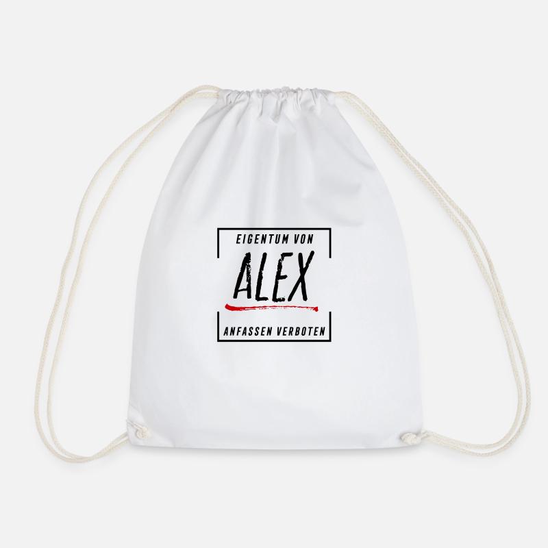 Eigentum von Alex - Turnbeutel - Weiß