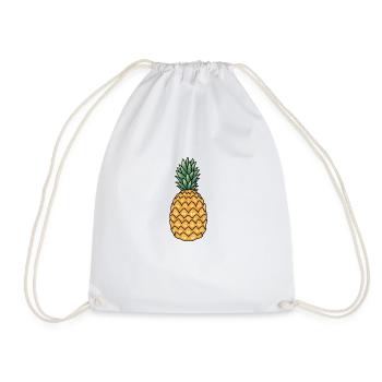 Ananas - Turnbeutel - Weiß - Vorne
