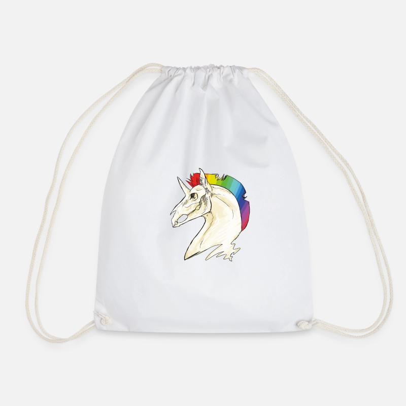 Einhorn Schädel - Turnbeutel - Weiß