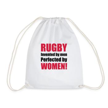 women_01 - Drawstring Bag - white - Front