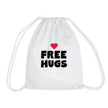 Free Hugs - Turnbeutel - Weiß - Vorne
