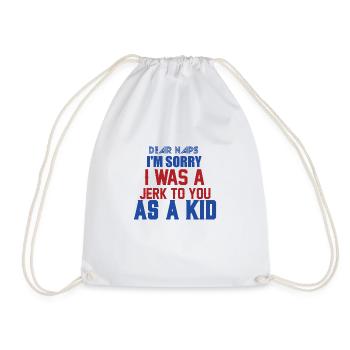 Je DÉSOLÉ ETAIS Jerk VOUS COMME KID - Sac de sport léger - blanc - Devant