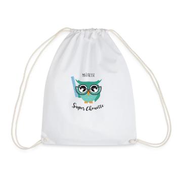 Maîtresse Super Chouette - Sac de sport léger - blanc - Devant