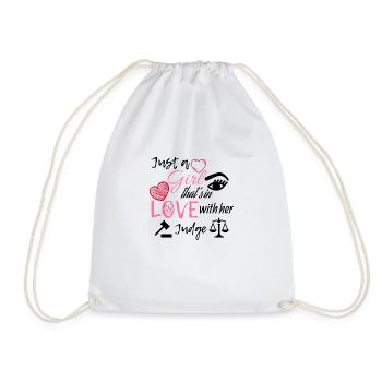Juste une fille qui est en amour avec elle le juge - Sac de sport léger - blanc - Devant