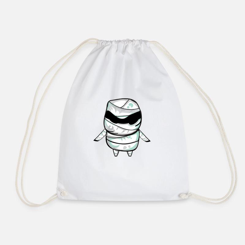 halloween mummy - Drawstring Bag - white