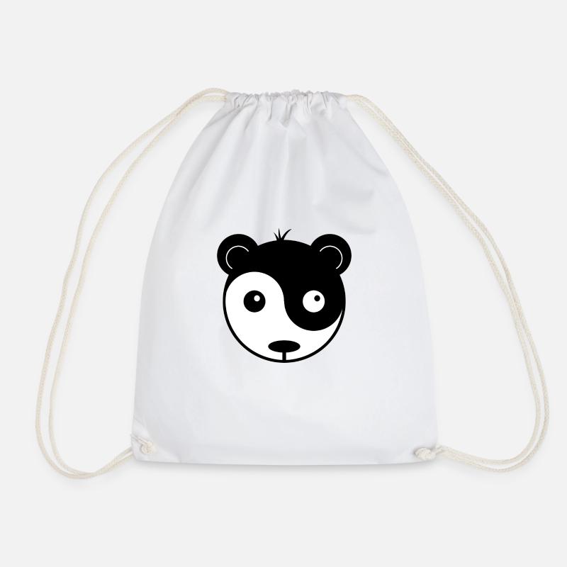 panda ying yang - Sac de sport léger - blanc