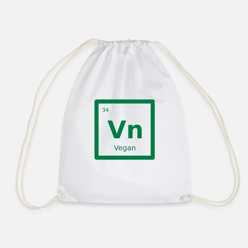 Vegan (Element) - Turnbeutel - Weiß