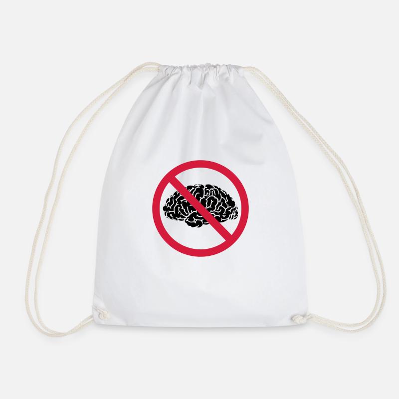 no brains allowed - Turnbeutel - Weiß