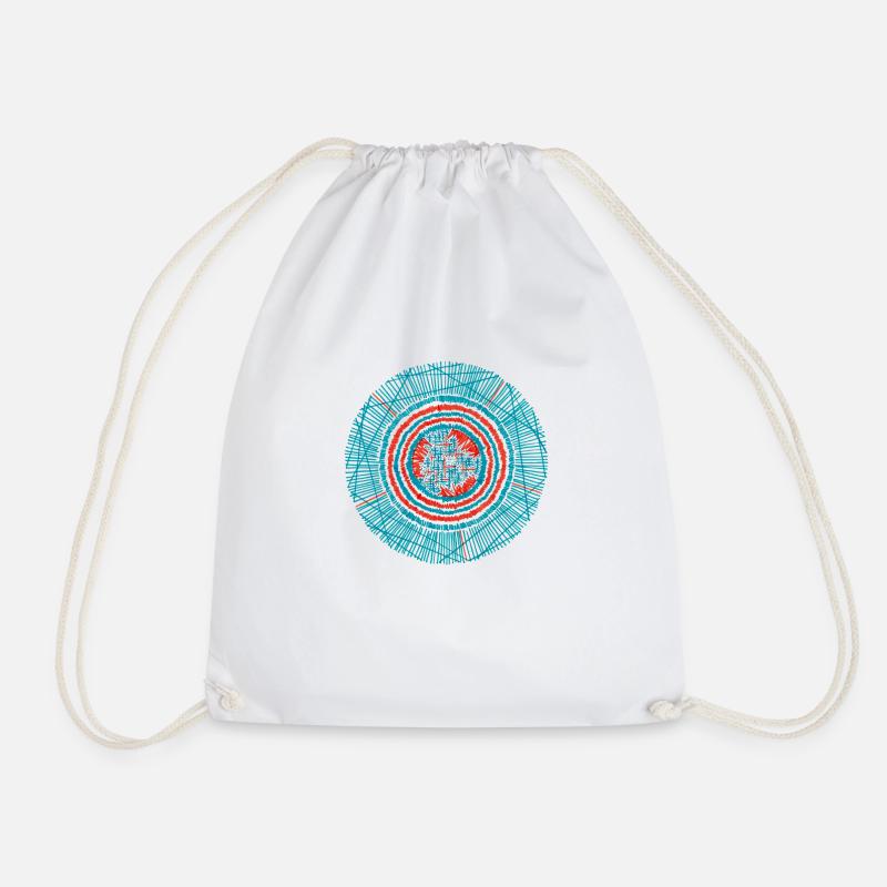 Destination - Drawstring Bag - white
