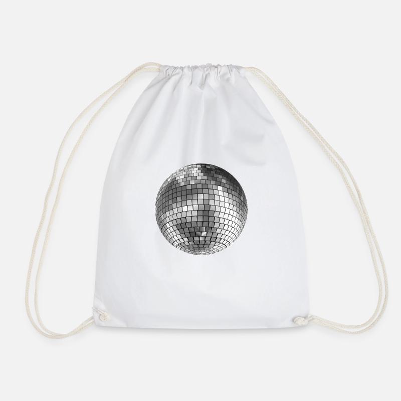 Disco ball mirror ball - Drawstring Bag - white