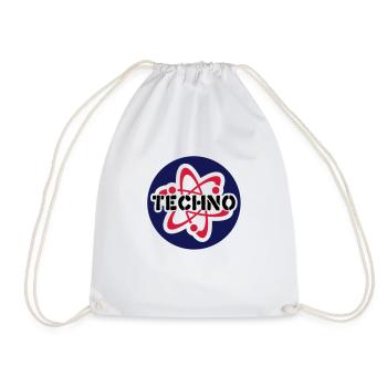 Techno__V006 - Drawstring Bag - white - Front