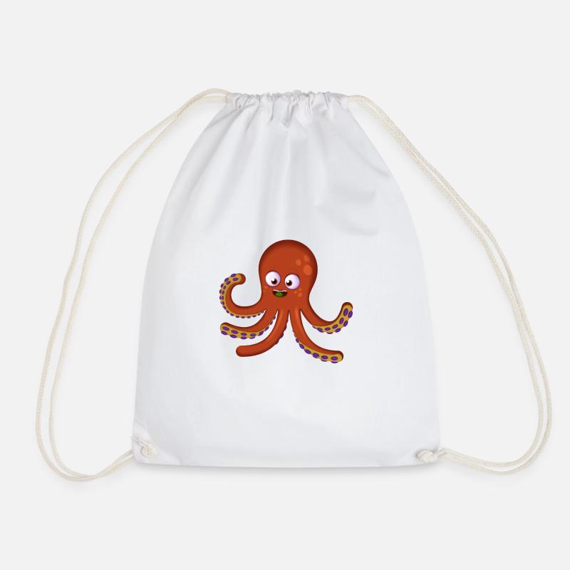 süßer Oktopus - Turnbeutel - Weiß