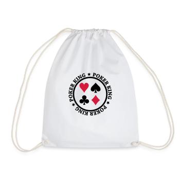 Poker King Design - Turnbeutel - Weiß - Vorne