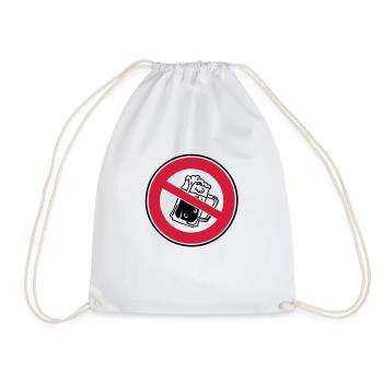 sign prohibits biere1 drink alcohol - Drawstring Bag - white - Front