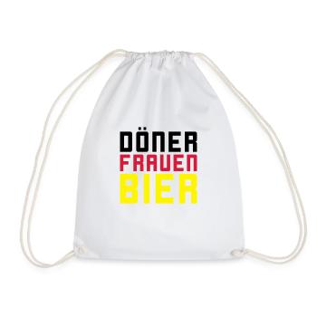 Döner Frauen Bier - Turnbeutel - Weiß - Vorne