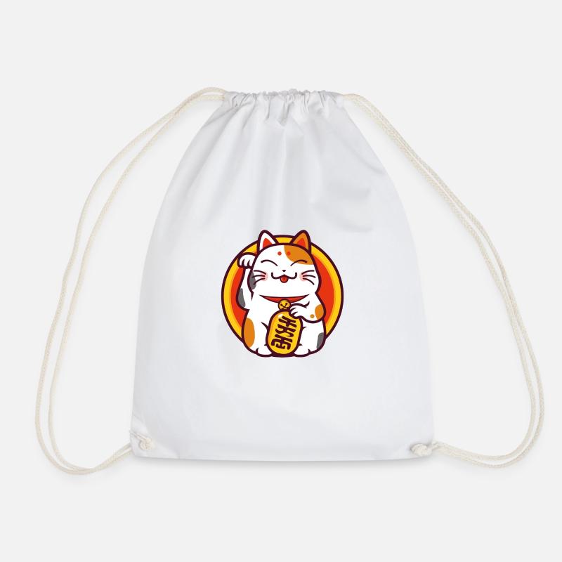 lucky cat - Maneki neko - Sac de sport léger - blanc