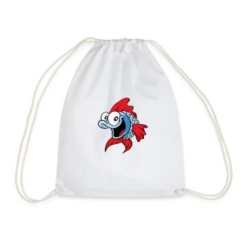 Funny Fish - Turnbeutel - Weiß - Vorne