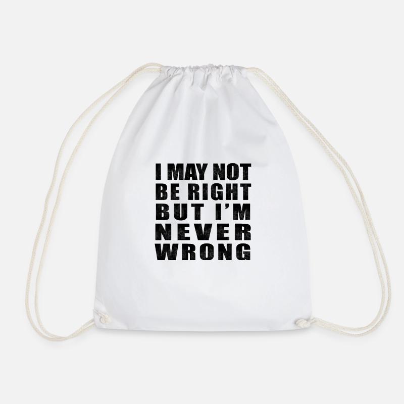 funny sayings saying - Drawstring Bag - white