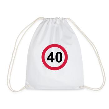 40er - Turnbeutel - Weiß - Vorne