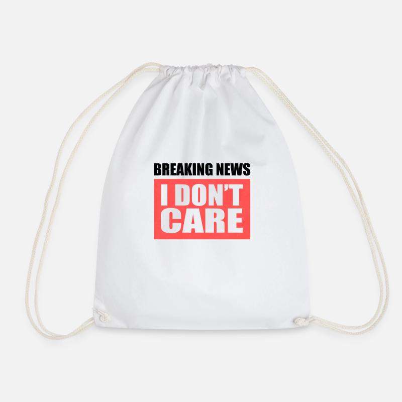 sarcasm - Drawstring Bag - white