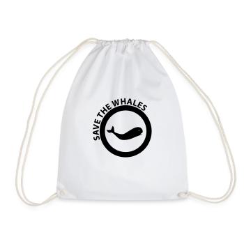 save the whales - Turnbeutel - Weiß - Vorne